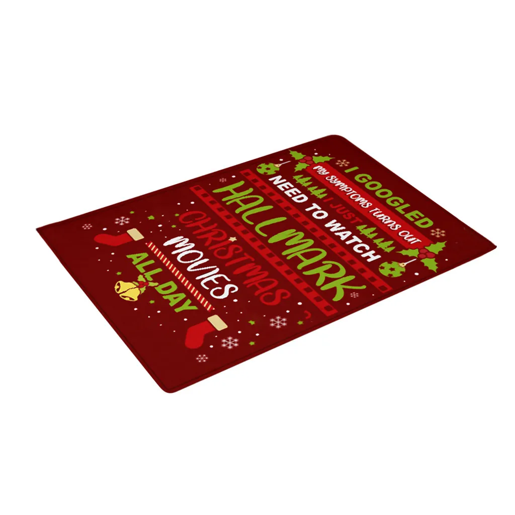 B Merry Christmas печать ковер 50x80 см Кухня дверной проем ванной коврик, напольный ковер Рождество Персонализированные двери коврик navidad - Цвет: B
