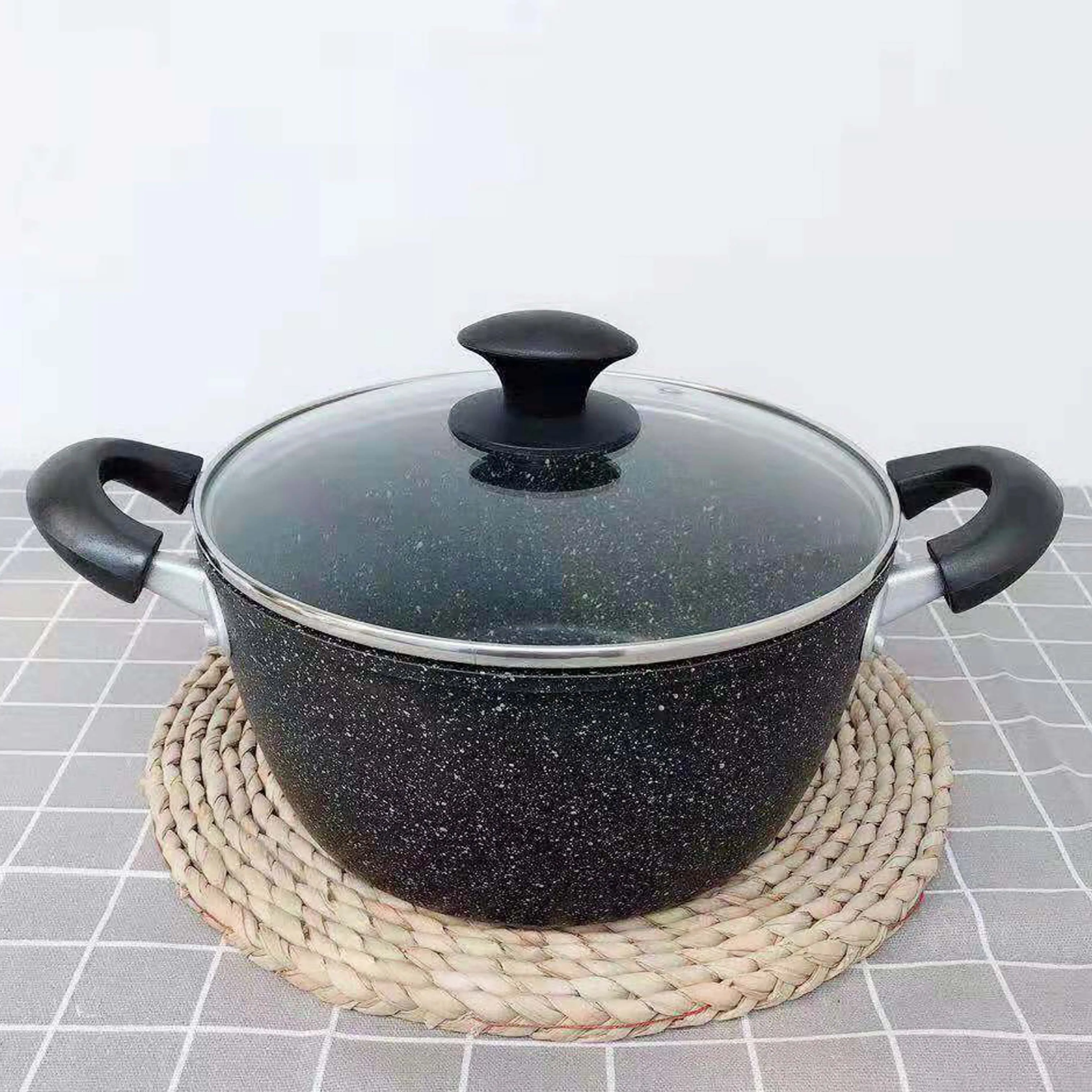 Японская суповая кастрюля с двойными ушками утолщенная антипригарная Кастрюля