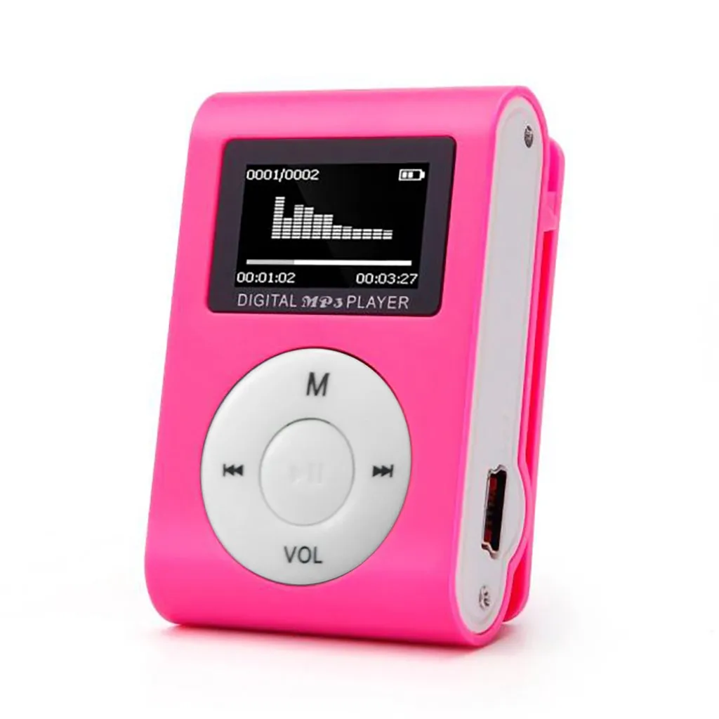 Mini MP3 player USB Clip Music Players LCD Screen Support 32GB Micro SD TF Card Sports Music Player Fashion Walkman In Stock 