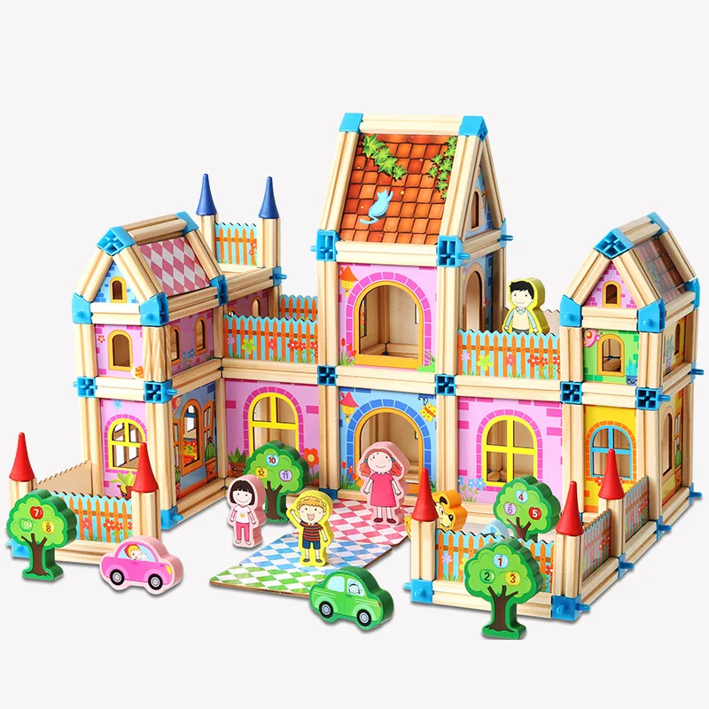 

Children 3D Jigsaw Puzzle Early Childhood Educational Force Toy 3-4-7-Year-Old GIRL'S And BOY'S DIY Architecture House Model Bui