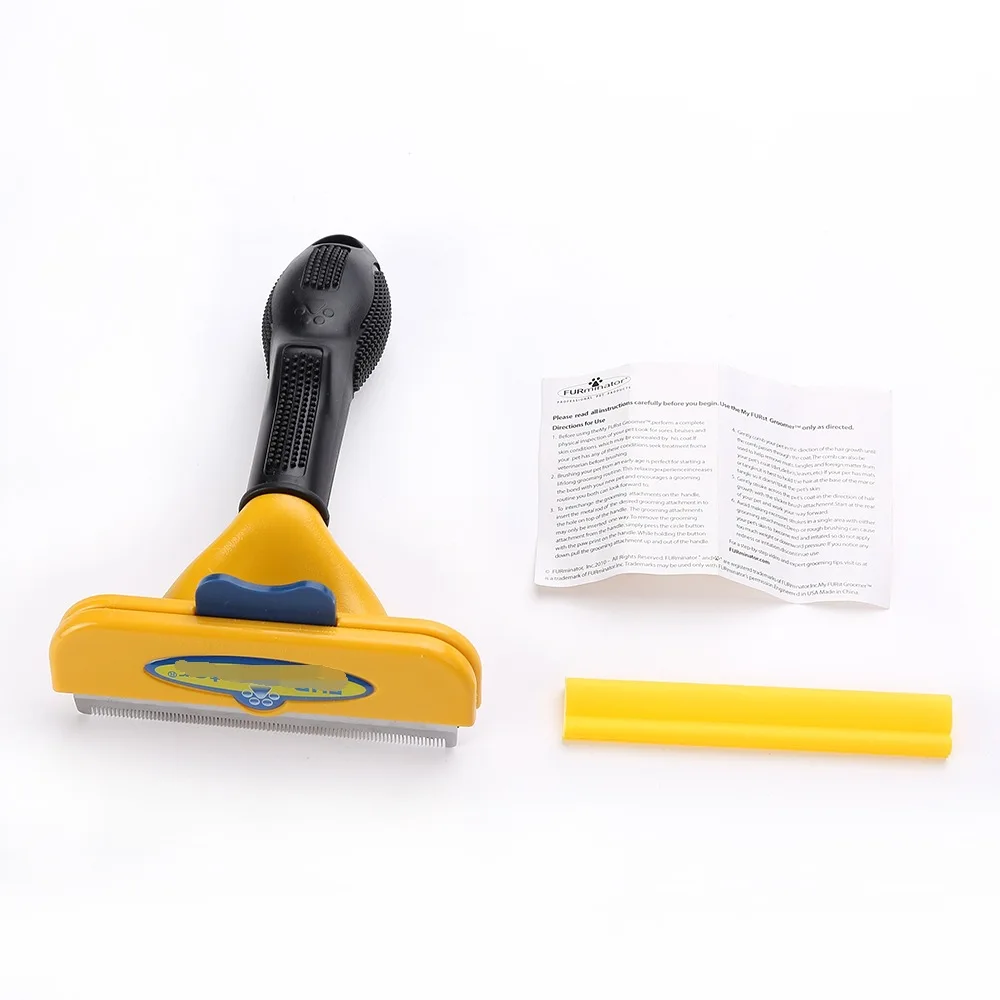 yellow-for cat Съемное приспособление для стрижки домашних животных, триммер для домашних животных, расчески для кошек, собак, щетка для удаления волос, инструменты для ухода за собаками - Цвет: yellow-for cat