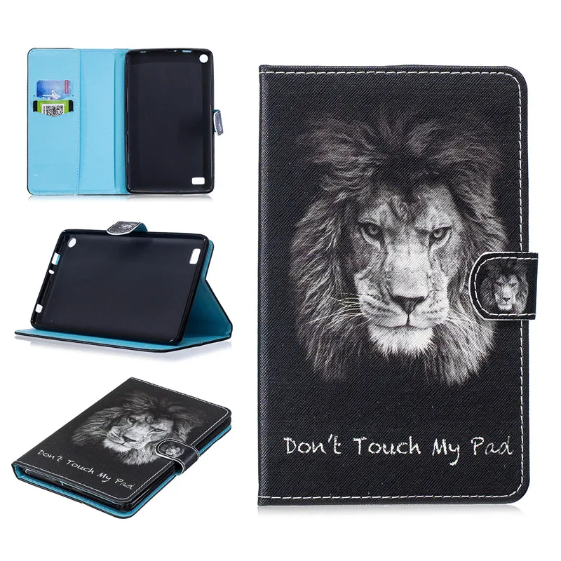 Для Amazon Kindle Fire HD 7 / чехол подставка мягкая задняя крышка из искусственной кожи для планшета Amazon чехол Fire 7 7,0 дюймов мультфильм funda