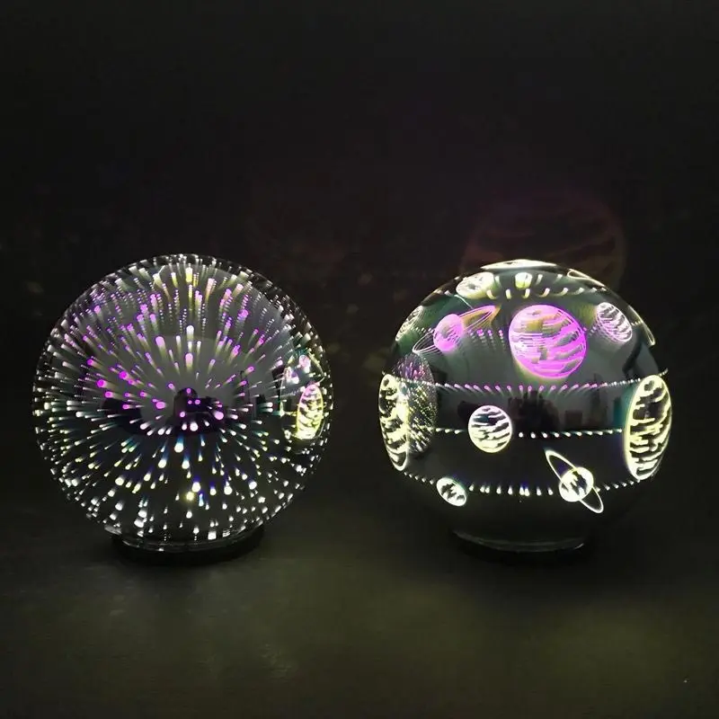 

BRELONG 3D Glass Cover Magic Light Creative Starry Time Projection Lamp Night Light 1 Pc