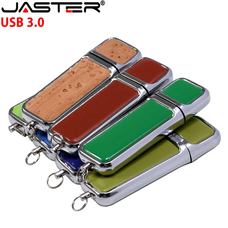 JASTER USB 3 0 кожаный usb флэш накопитель с логотипом клиента металлическая коробка