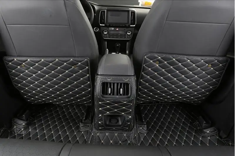 Автомобильный Стайлинг для hyundai ix35 2010- Автомобильный интерьер PU заднее сиденье защитная накладка Анти Удар коврик 3 шт