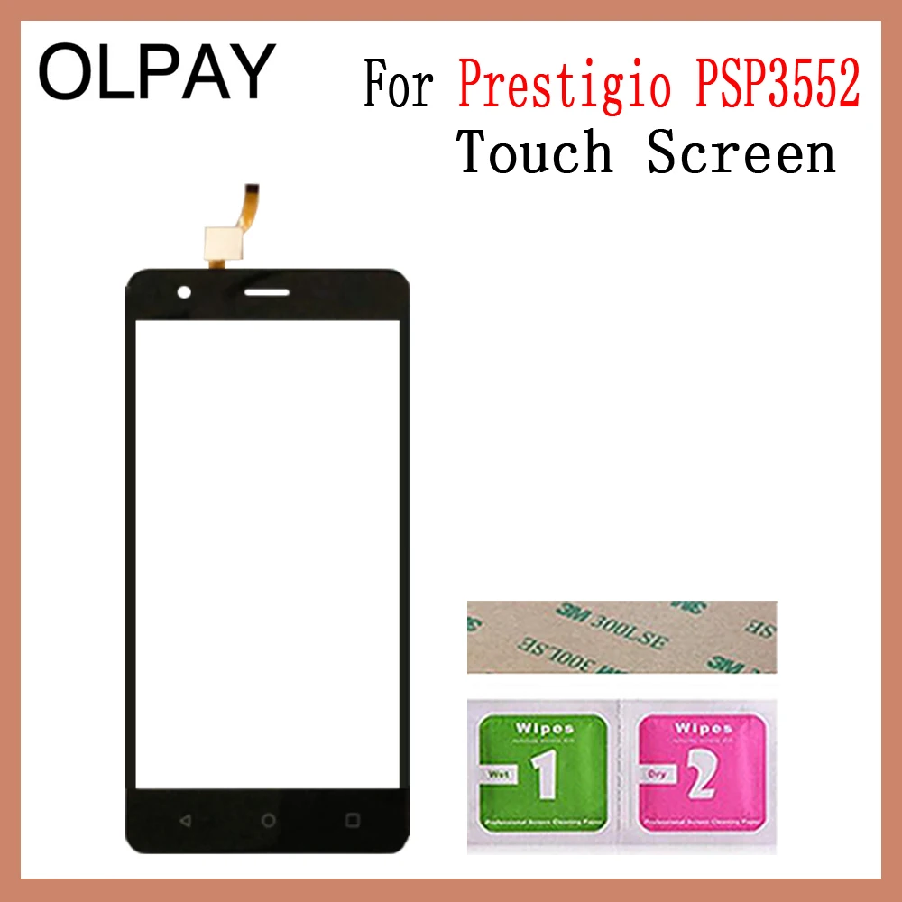 Black No Tools OLPAY 5,5 '' мобильный телефон сенсорный экран для Prestigio Muze H3 psp 3552 psp 3552 DUO Переднее стекло сенсорный экран сенсорная панель - Цвет: Black No Tools