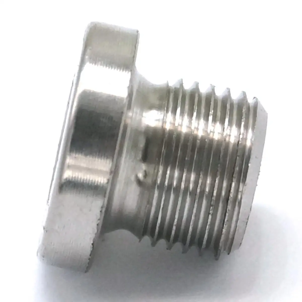 M10x1mm Male SS304 Countersunk End Plug With Flange Internal Hex Head Socket 
