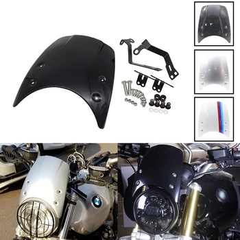 

Windshield Headlight Fairing Motorcycle Parts Accessories For BMW R Nine T Windshield Glass 2014 2015