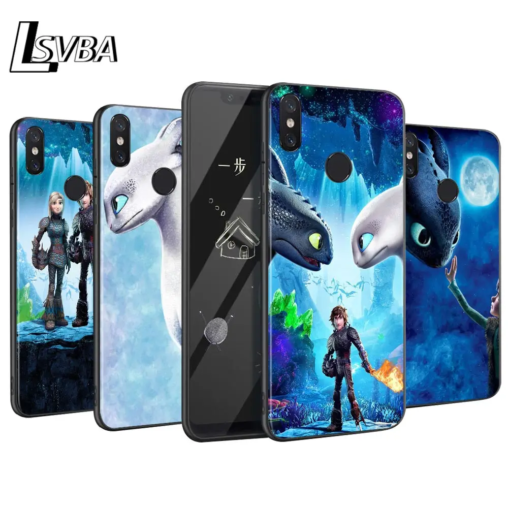 

Toothless Train Your Dragon Anti-fall Phone Case for Xiaomi Mi 10 Lite 9T CC9 Pro Note 10 9 8 A3 A2 A1 Lite Mix 3 Black Cover