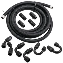 5M 16FT AN10 Nylon Geflochtene Gas/Öl/Kraftstoff Schlauch Linie mit 10PCS Schlauch End Fitting Kit