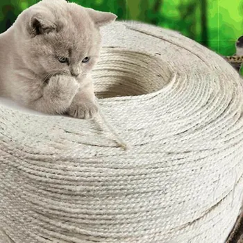 

Natural Sisal Rope Twine DIY Cat Scratcher Accessories Diameter 4mm 5mm 6mm 8mm 10mm Twisted Rope String Pet Supplies Cats