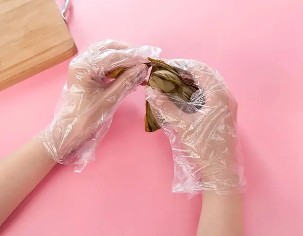 100pcs Plastic Disposable Gloves Transparent Eco-friendly Gloves for Kitchen Catering Hygiene Restaurant BBQ Fruit Supplies