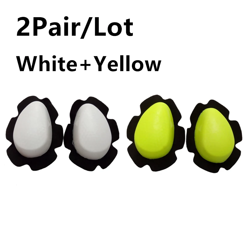 White Yellow 2 пара/лот мотоциклетные мотокроссы Мотоциклетные Гонки Велоспорт спортивные велосипедные защитные шестерни наколенники ползунки защитные чехлы - Цвет: White Yellow