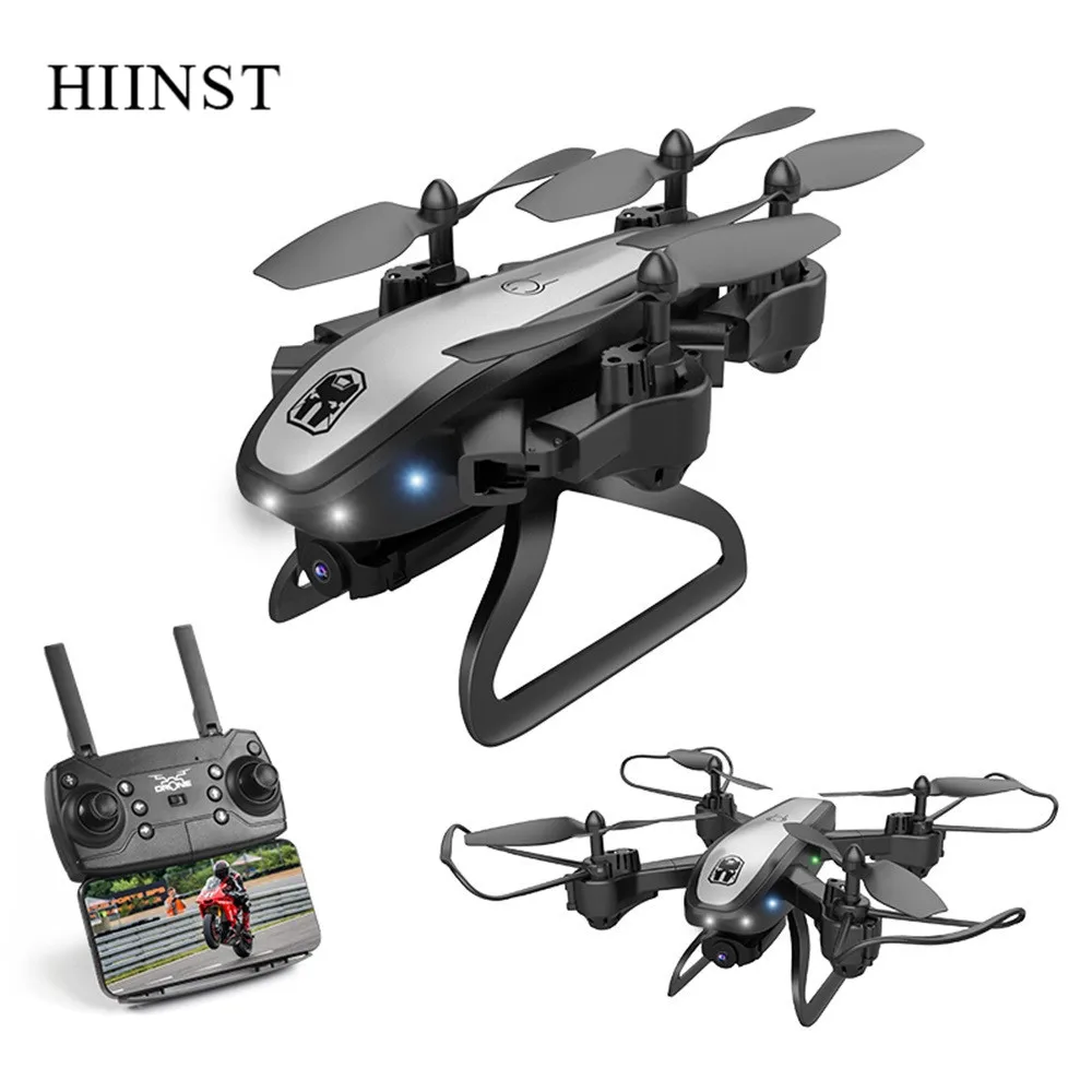 Hiinst 2,4G мини Радиоуправляемый Дрон 4K HD камера WiFi FPV индукционный складной Дрон Радиоуправляемый квадрокоптер длительный срок службы пульт дистанционного управления Радиоуправляемый вертолет