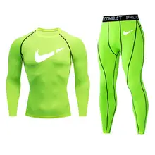 Новинка; комплект термобелья; быстросохнущая футболка; тренировочный костюм для бега; леггинсы; Новинка года; сезон осень-зима; Брендовые спортивные товары