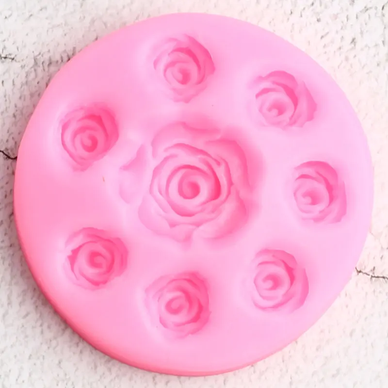 Роза силиконовые формы в виде цветка «сделай сам» вечерние помадка для кекса украшение торта сахарата инструменты форма для конфет глины шоколадные формы