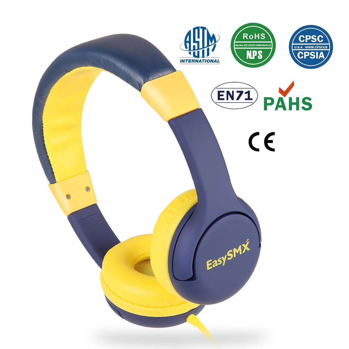 Children Kids Headphones Limited Volume 85dB Headsets for Study PC iPad Phone Game Listen Music Over Ear Lightweight Headband