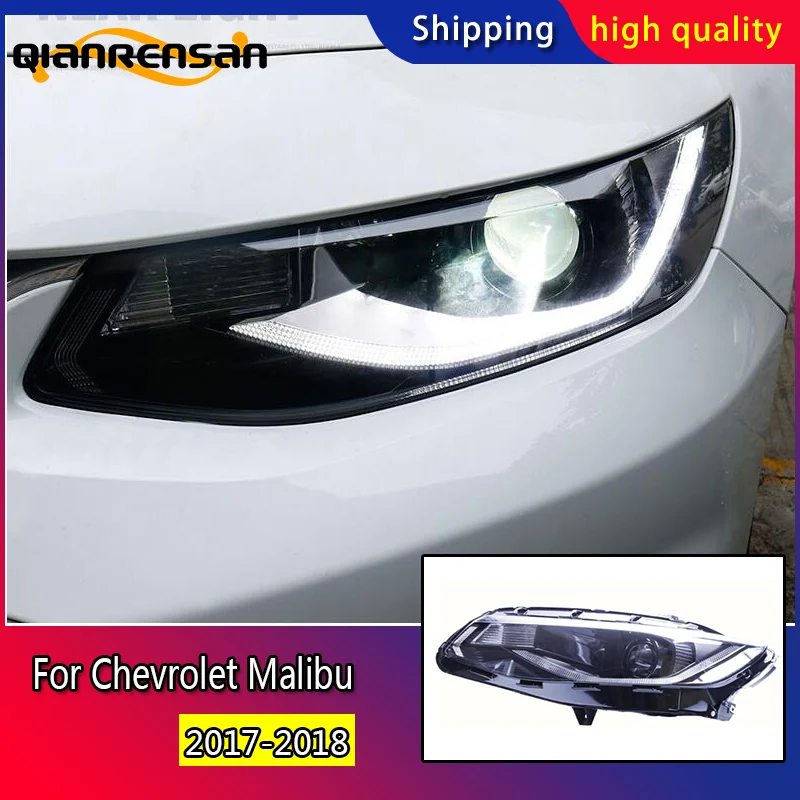 

Car Styling Head Lamp case for Chevrolet Malibu 2017 2018 Headlights Malibu LED Headlight DRL Lens Double Beam Bi-Xenon HID