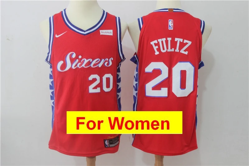 Белый Филадельфия Бен Симмонс Joel Embiid Allen Iverson Markelle Fultz Julius Erving майки для женщин - Цвет: Белый
