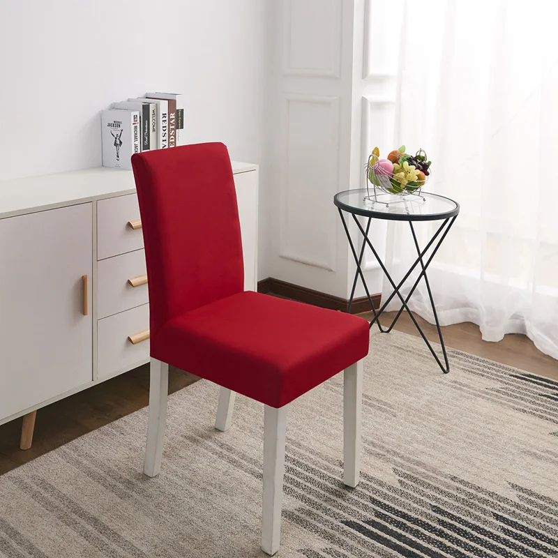 Сплошной цвет чехол для кресла спандекс стрейч эластичные чехлы на стулья белый для столовой кухни свадьбы банкета отеля - Цвет: 9-Wine