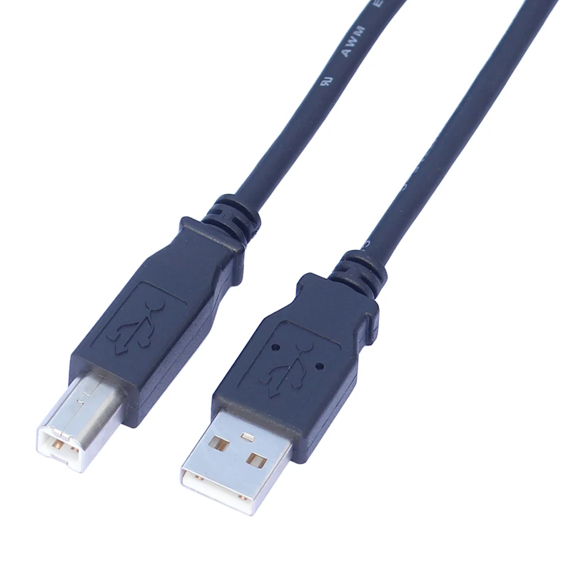 5 м 16 футов черный цвет USB 2,0 Тип A штекер B Мужской принтер кабель Шнур для priters