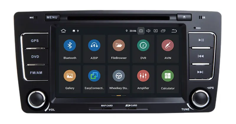 Perfect 7 Inch Android 9.0 Octa Core Car DVD Player For SKODA/Octavia 2009-2013 Canbus WIFI GPS Navigation BT Radio USB FM Carplay 10