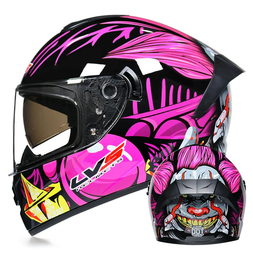 pink motocross helmet