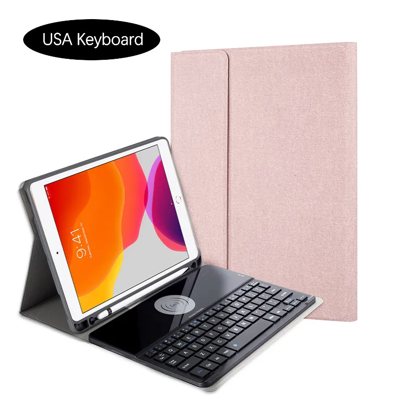 Для iPad 10," Съемный беспроводной зарядный Американский Bluetooth клавиатура чехол для планшета с кожаным чехлом держатель для ручки