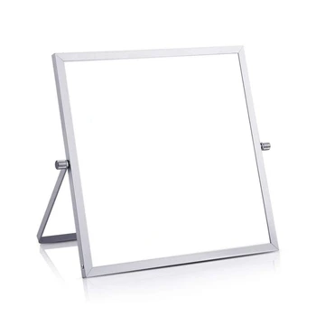 

Small Magnetic White Board for Desk 10\"X10\" Double-Sided Desktop Tabletop Board 62KA