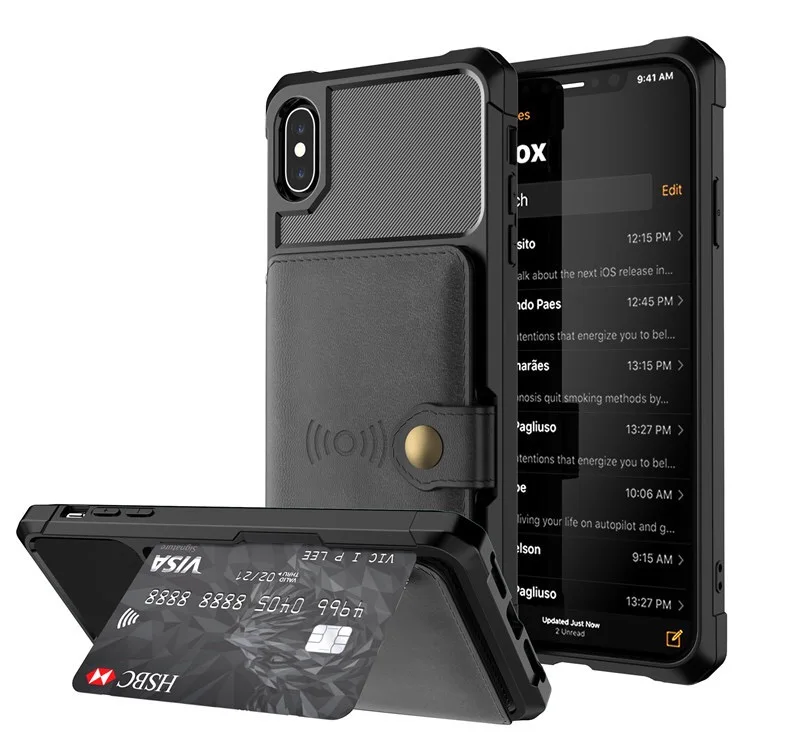

Магнитный кожаный флип-чехол для телефона iPhone 11 Pro Max XR 7 8 6S 6 Plus XS Max X, противоударный чехол для телефона с отделением для карт и подставкой