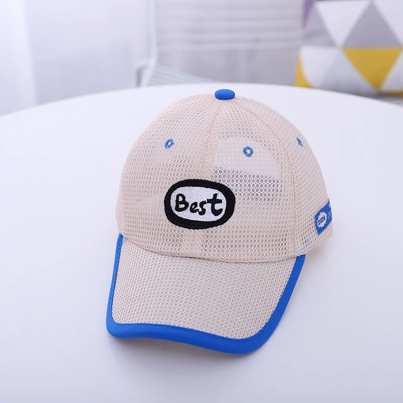 baseball dad hats New Boy Baseball Cap Summer Adjustable Letter Kids Snapback Hats Outdoor Breathable Toddler Baby Girl Mesh Hat  1 2 3 4 5 Years khaki green baseball cap