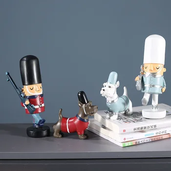 

Nordic The Nutcracker Sculpture Character Statue Creative Desktop Art Ornament Retro Figurine Home Decoration Accessories