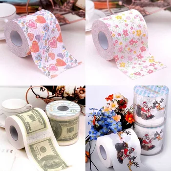 

1 Roll Of Printed Toilet Paper Colored Paper Towels Facial Tissue Toilet Paper, Hand Towel Cored Toilet Paper Personalized Paper