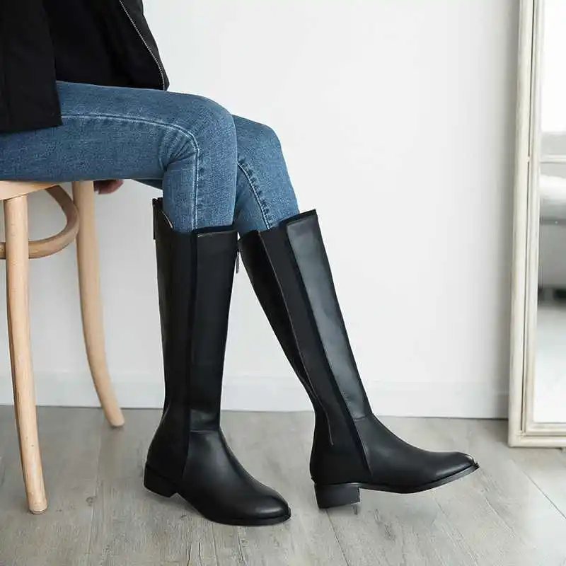 Botas mujer; обувь на высоком каблуке; женские сапоги для верховой езды; винтажные рыцарские сапоги из коровьей кожи; сохраняющие тепло высокие сапоги на молнии для зрелых женщин