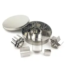 Мини-формочки для печенья, набор форм-24 маленькие формы для вырезания теста, корочки пирога, фруктов, цветов, сердечек, звезд, геометрических