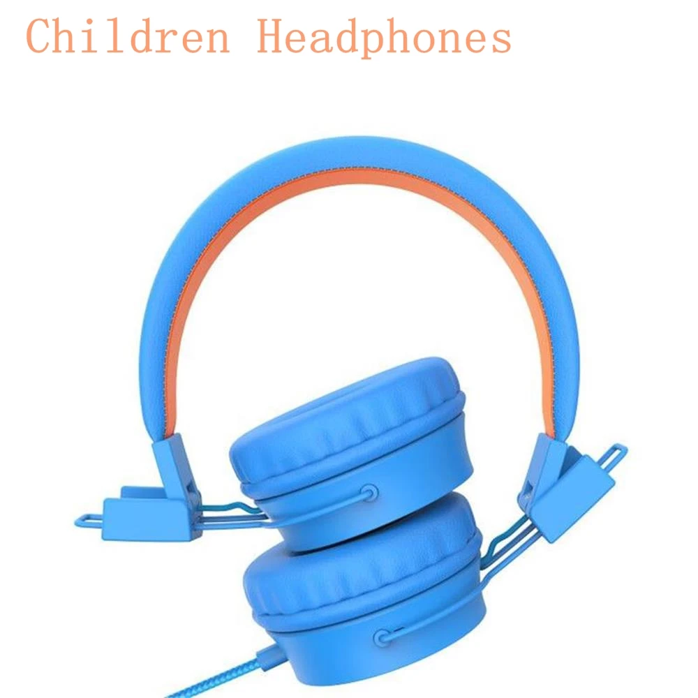 Kids Headphones Foldable Wired On Ear Headsets Safety Volume Limited Comfortable Durable Earphones for Children Boys Girls