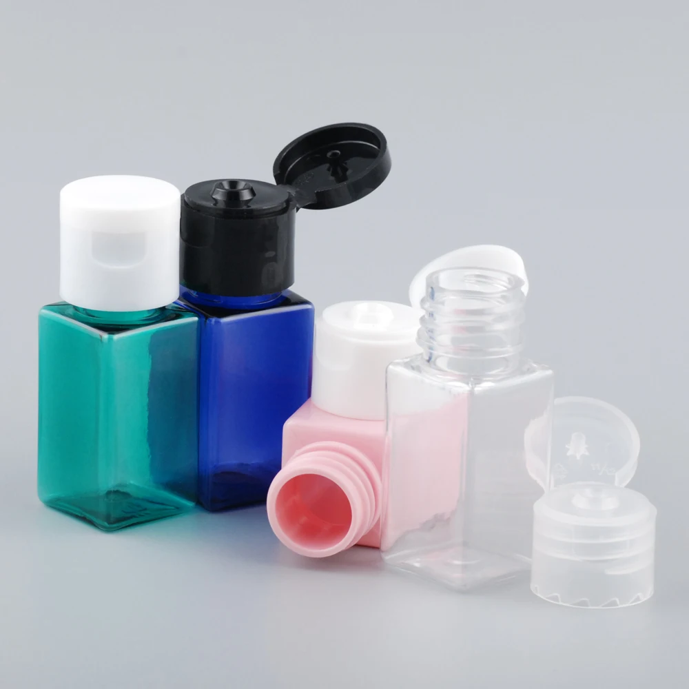 

10ml PET Flip Top Cap Refillable Bottle Empty Clear Small Simple Empty Bottles Container Makeup Liquid Cosmetic Jar 10pcs