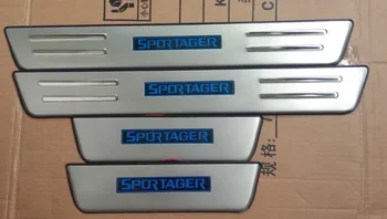

High quality stainless steel LED Scuff Plate/Door Sill for 2011-2017 KIA Sportager Car styling