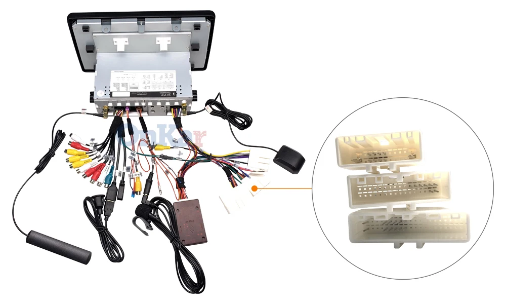 Cheap ONKAR 1 din android auto radio for Renault Arkana 2019 with android 8.1 support original steering wheel control with USB SD port 3