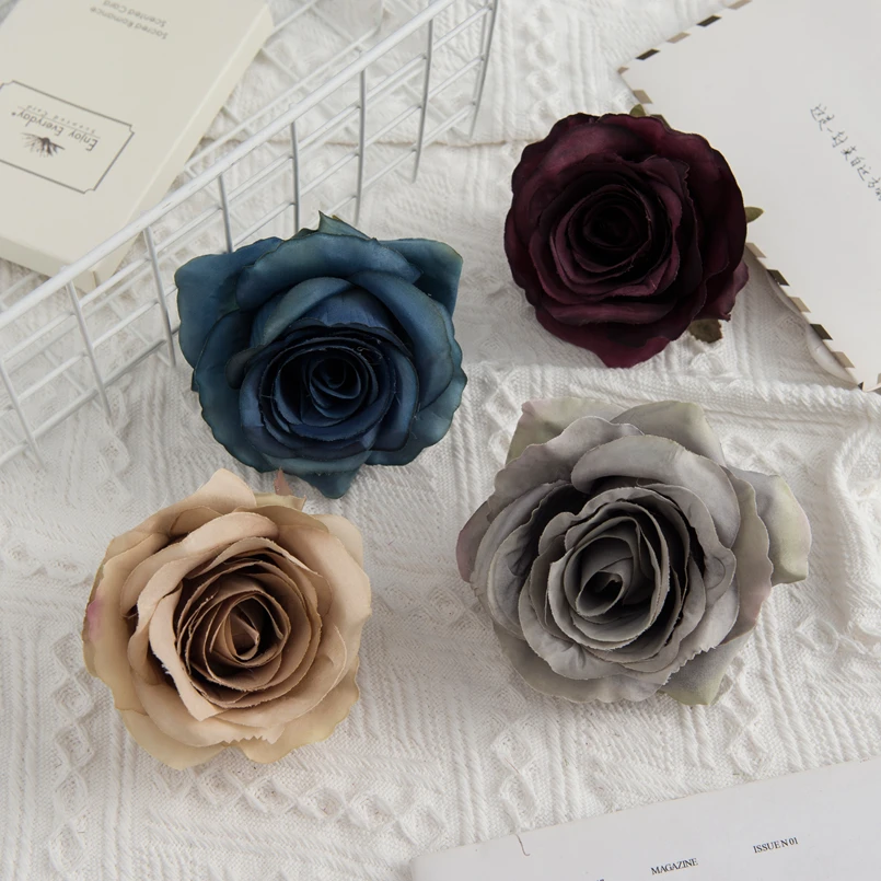 10PCS Künstliche Blumen Großhandel Seide Gefälschte Rosen Valentinstag Dekoration Hause Zimmer Hochzeit Kranz Braut Zubehör Geschenk Box – Detail 3