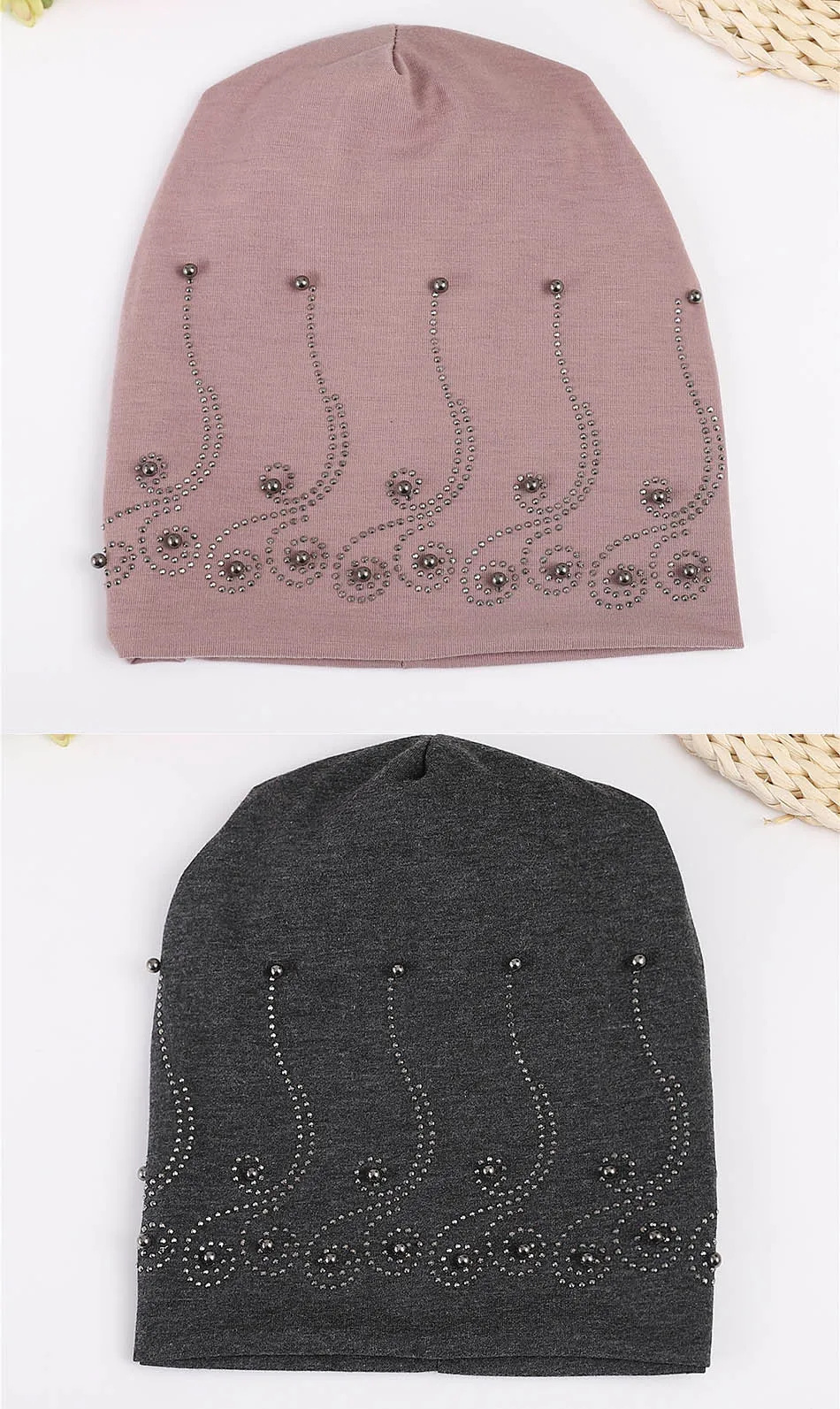 FS зимняя шапка со стразами шапочка для женщин дышащая Gorras простой теплый однотонный повседневное Skullies сутулятся капот Леди Открытый лыж
