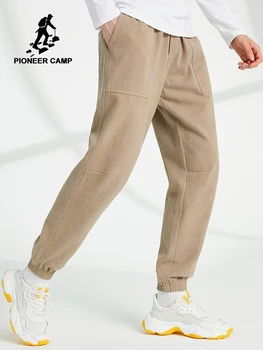 

Pioneer Camp Autumn Winter Men Slim Straight loose Pants Sweatpants Drawstring Cotton Khaki Trousers for Man AXX902323