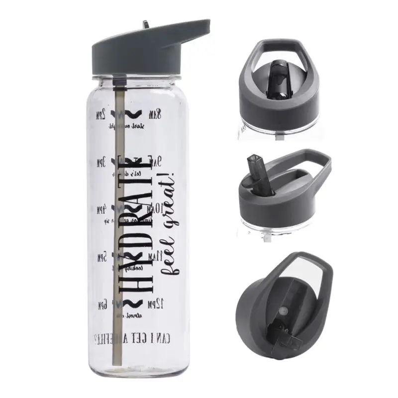 

H 720ml Reusable Water Bottle With Strap Handle Travel Drinking Bottles Fitness Cycling Drinkware*