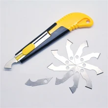 Распаковочный нож ПВХ акриловый пластиковый лист Perspex резак крюк режущий инструмент с 10 запасными лезвиями