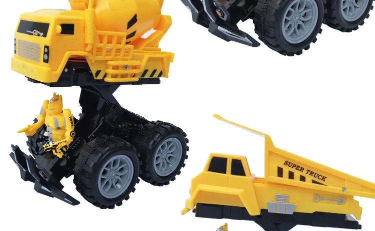 Children New Style Dinosaur Electric Ejection Car Cartoon Transformation Inertia Engineering Vehicle Model Educational Toy Gift