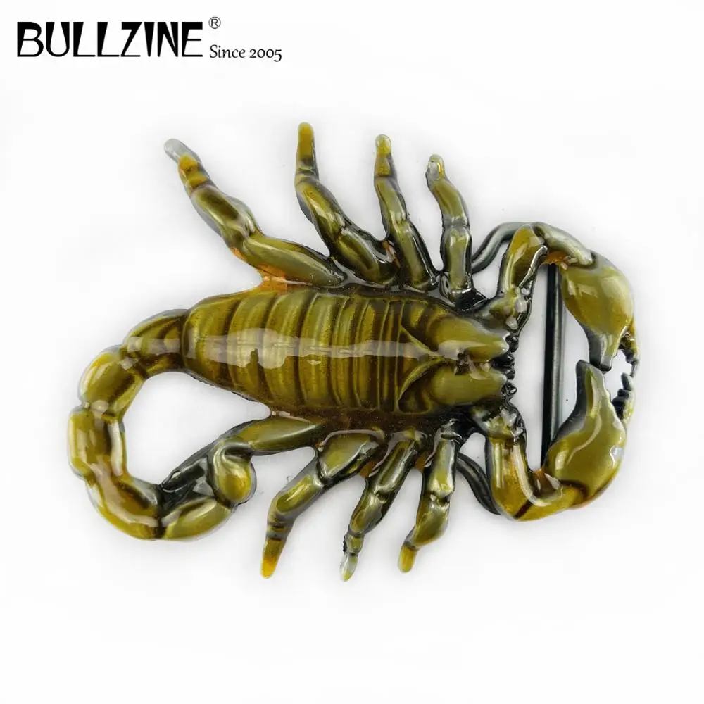Модная пряжка для ремня Bullzine scorpion с отделкой из оловянного FP 02615 подходит шириной