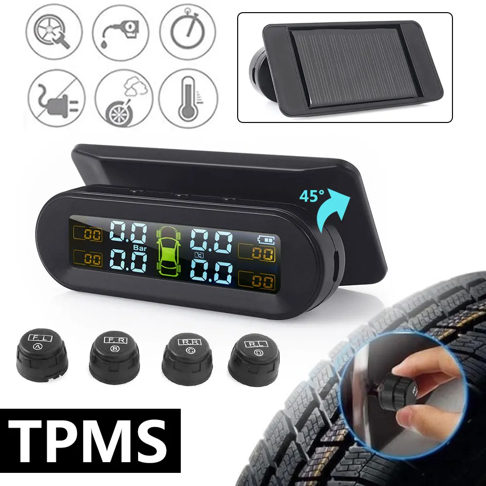 С 4 внешними датчиками беспроводного давления в шинах TPMS yниверсальная приборная панель на ветровое стекло дисплей в реальном времени