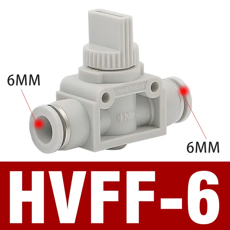 HVFF-6 white 10 шт. пневматический Регулятор воздушного потока 6 мм 8 мм 10 мм диаметр шланга трубы пуш-ап в подключение T-joint 2-полосная ограничение потока воздуха Скорость Управление - Цвет: HVFF-6 white