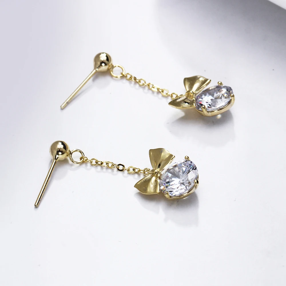 925 serling silver drop earrings gold color (3)