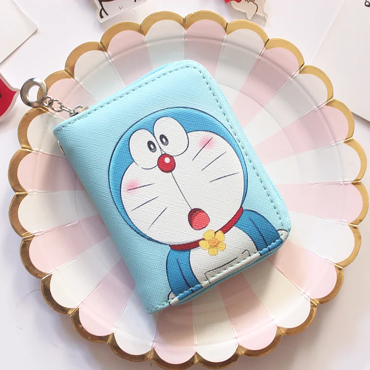 Doraemon, женские модные мини-кошельки с принтом, кошелек для монет, большая вместительность, клатч из искусственной кожи, Женский держатель для карт, кошельки